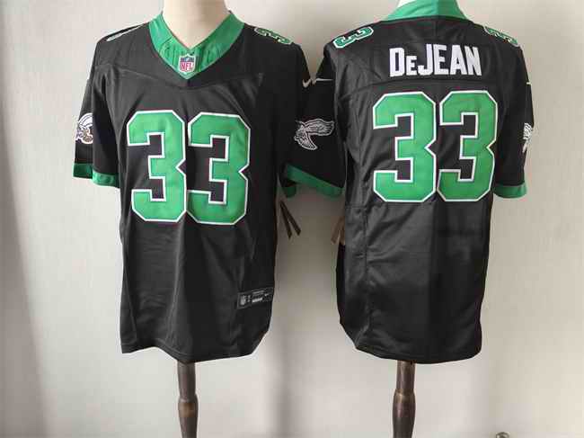Men's Philadelphia Eagles #33 Cooper DeJean Black/Green Vapor Untouchable Limited Stitched Football Jersey